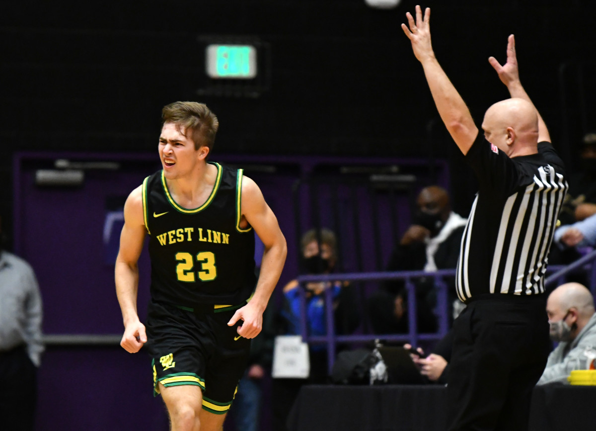 West Linn South Medford boys basketball Taylor Balkom 39
